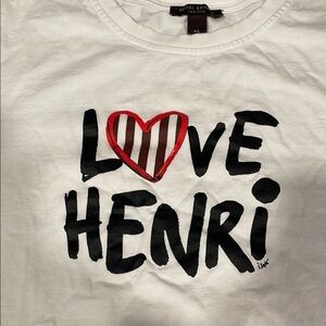 Henri Bendel White Graphic Tee